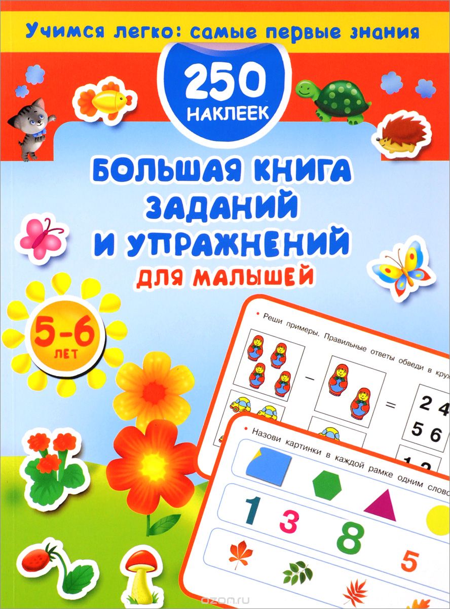 Большая книга заданий и упражнений для малышей. 5-6 лет, В. Г. Дмитриева
